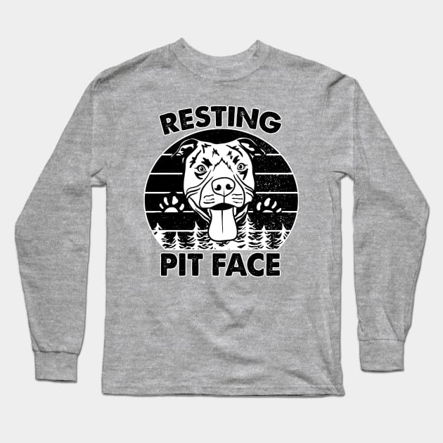 Resting Pit Face Long Sleeve T-Shirt by raeex